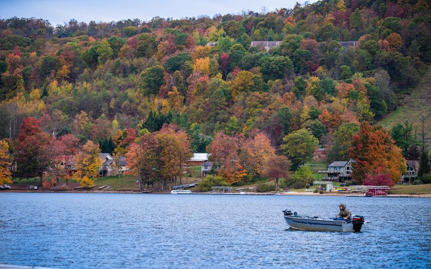 Deep Creek Lake with a Boater