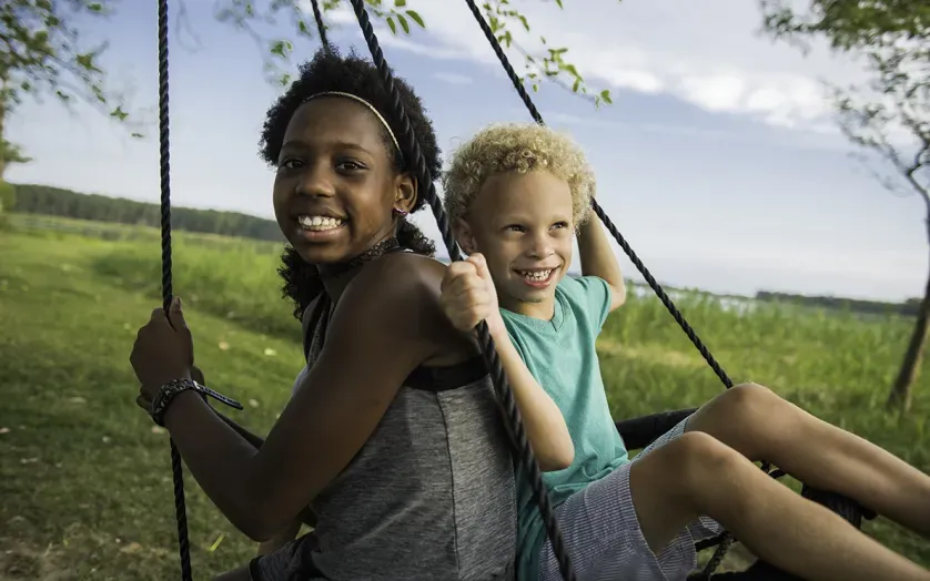 Kids on Swings during a Blackwater Adventure