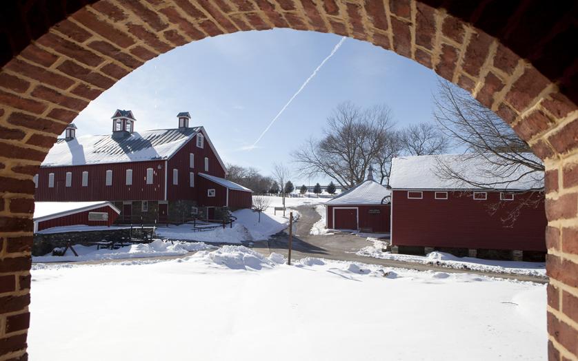 Carroll County Farm Museum in snow