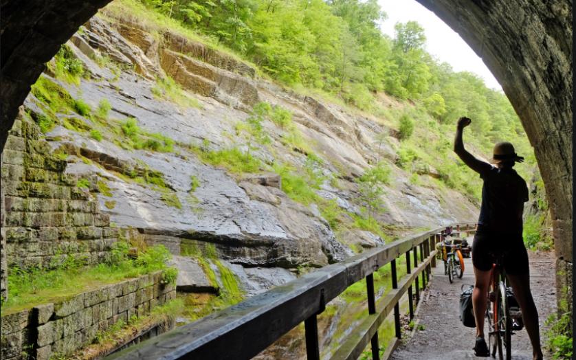 Biking through the PawPaw Tunnel