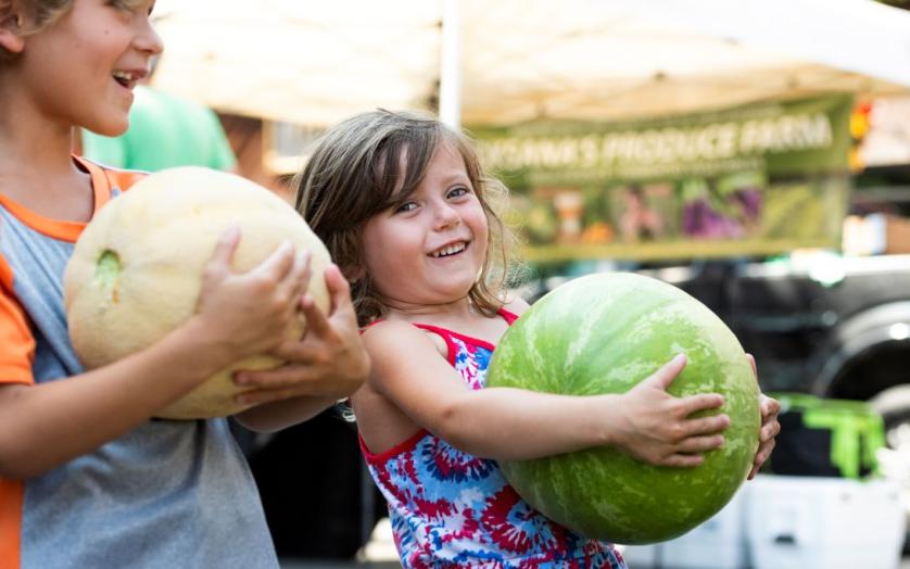 Brother and Sister at Chestertown Farmers and Artisans Market