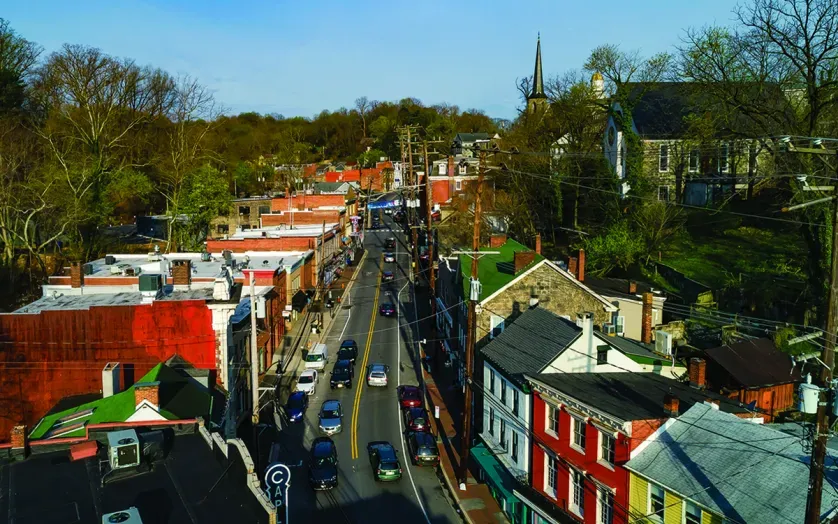 Aerial View of Old Ellicott City