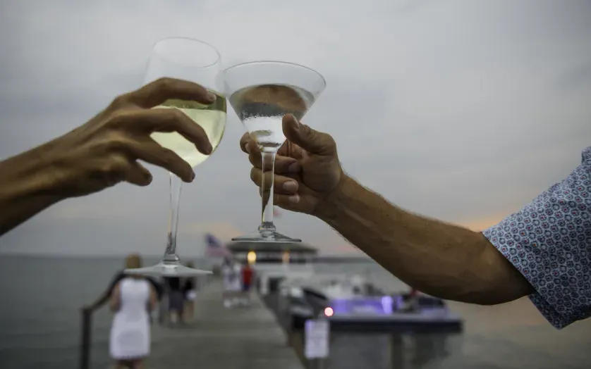 toasting on Ocean City Beach