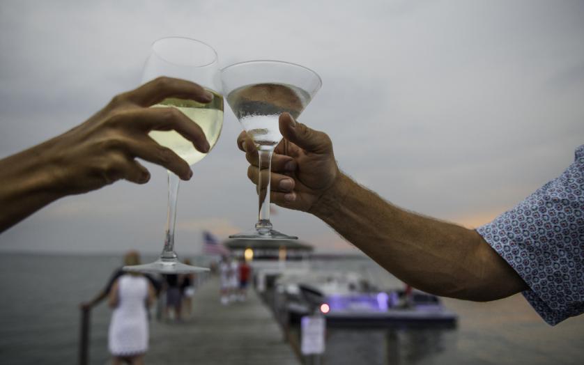 toasting on Ocean City Beach