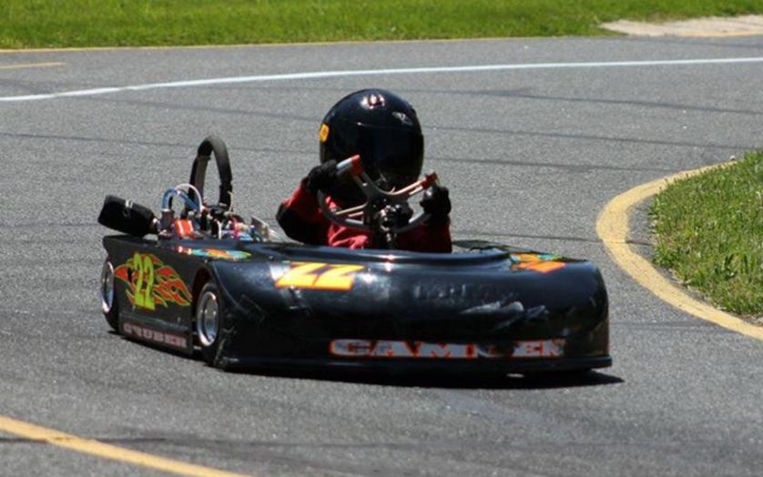 Child driving a Go Kart