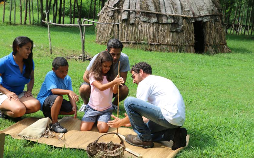 Family at an Indian Village
