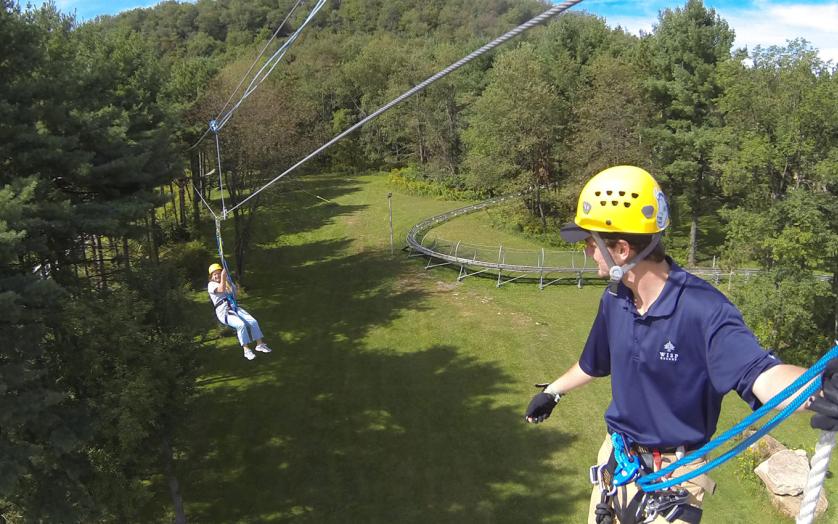 Child on a zipline