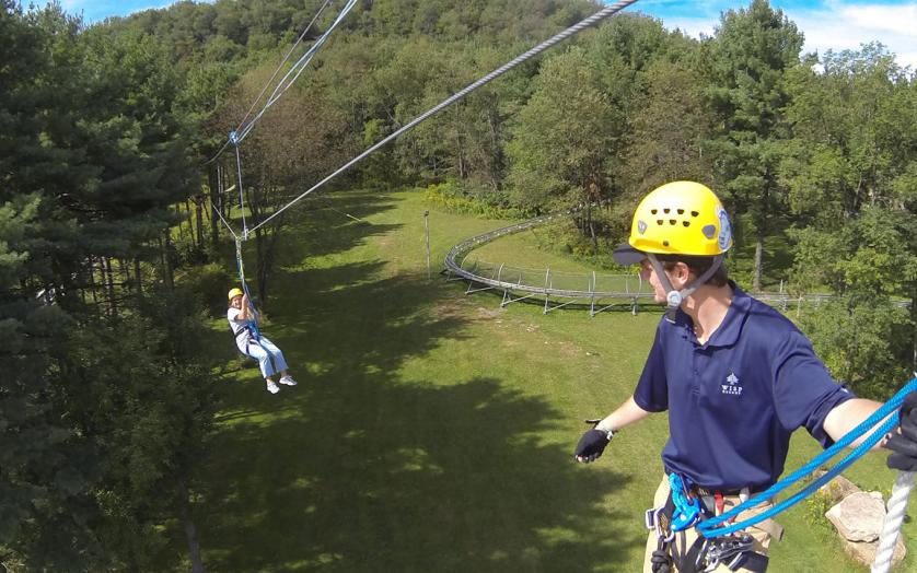Child on a zipline