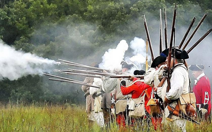 Civil War Union Soldier at a Reenactment