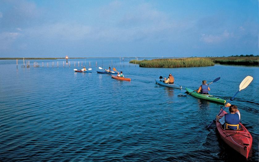 Janes Island is an ideal spot for watersports like kayaking.