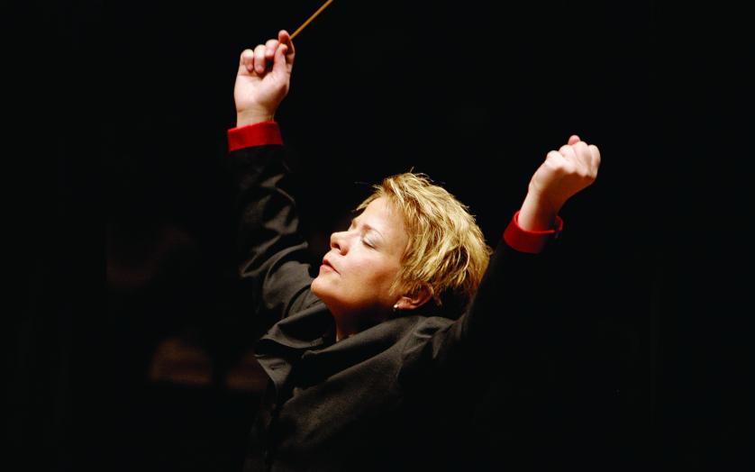 Marin Alsop conducting the Baltimore Symphony Orchestra