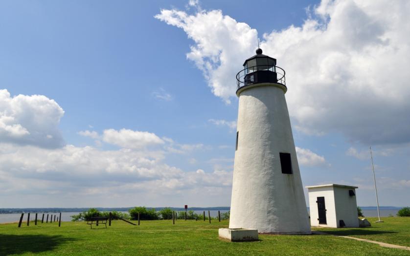 Turkey Point Lighthouse sits atop a 100-foot bluff and offers stunning views of the Chesapeake Bay.