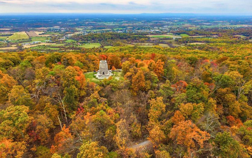 Aerial of the Washington Monument State Park