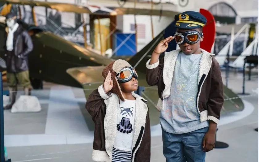 boys at Aviation Museum