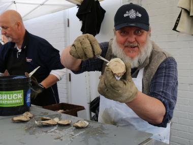 Enjoy crabs and beer while dining on the deck or inside at Harris Crab House.