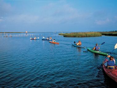 Janes Island is an ideal spot for watersports like kayaking.