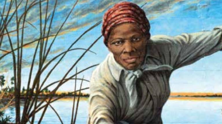 A painted image of Harriett Tubman