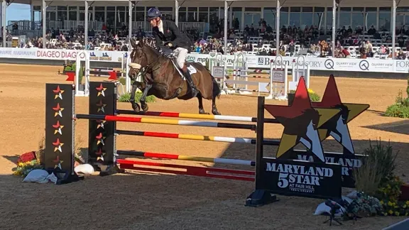 Steeple jump at the Maryland 5-Star