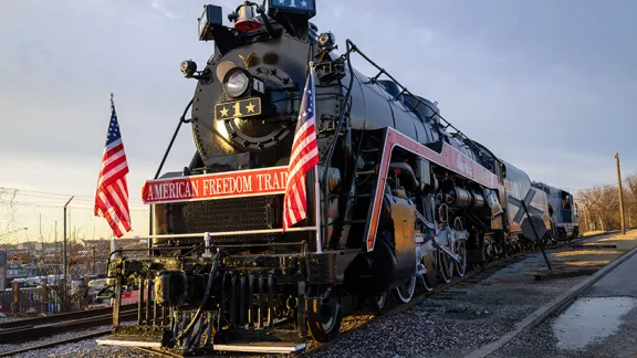 The American Freedom Train on display at the National Museum of Railroad History &amp; Innovation in Baltimore