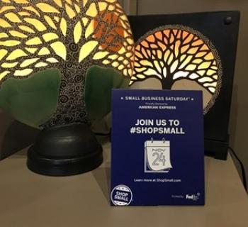 Artisan Tree Lamps and Small Business Saturday Card Photo