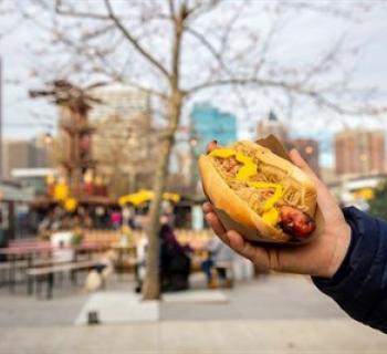 Our first-ever vegan Bratwurst available every Wednesday! Photo