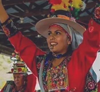 Performer in traditional attire. Photo