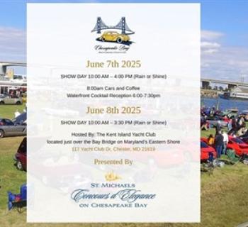 Join us waterside at the Kent Island Yacht Club for a celebration of motoring excellence Photo
