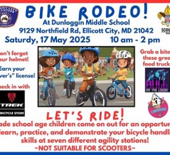 ECVFD & BSA logos, kids on bikes Photo