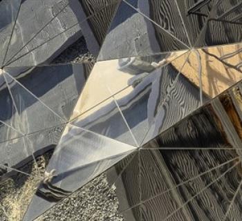Reflection via multiple mirrored surfaces. Photo