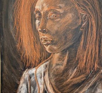 Self Portrait Figure Drawing.  Photo