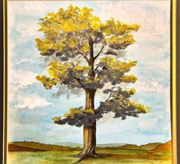 watercolor tree Photo