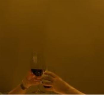 A unique dining experience you can enjoy with your partner, family and friends Eating while blindfol Photo