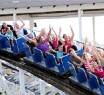 Roller coaster riders Photo