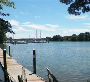 Marina pier at Dennis Point Marina & Campground Photo