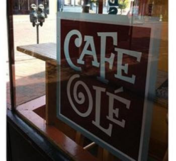 Cafe Ole looks out onto West St. in Annapolis. Photo