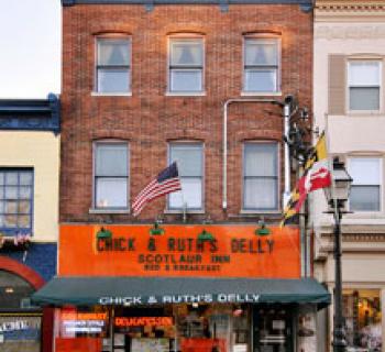 Brick exterior of Chick & Ruth's Delly Photo