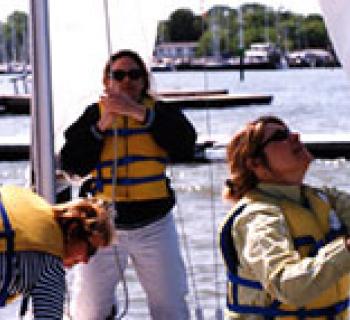 Annapolis Sailing Students on the Water Photo