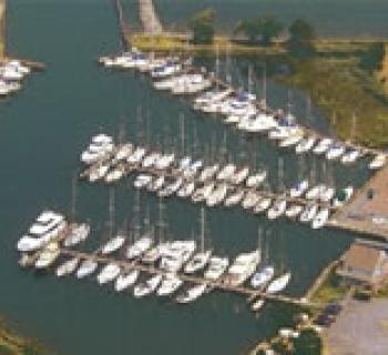 aerial  photo of a marina Photo