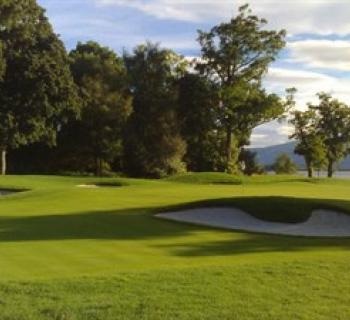 A fairway with sand traps at Greystone Photo