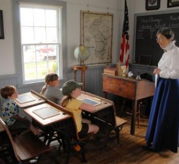 School House in Village Photo