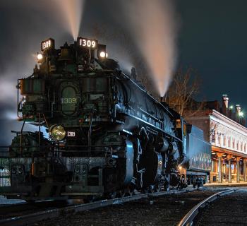 Western Maryland 1309 pauses for water at Cumberland Station Photo