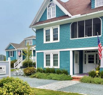 Front facade of the Inn at Haven Harbour's Manor House, located in Rock Hall, Maryland. Photo