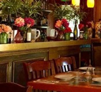 Cafe Gia's bright, intimate interior promises a special meal. Photo