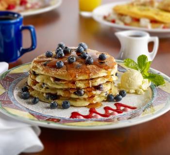 Blueberry pancakes Photo