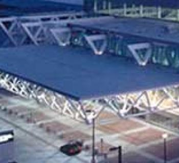 Convention Center exterior at night Photo