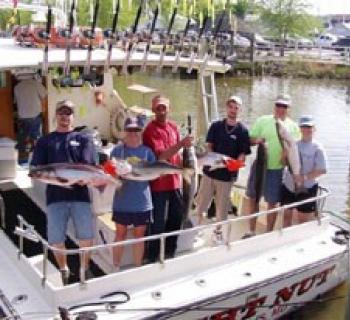 Charter boat passengers ready for a day on the Bay. Photo