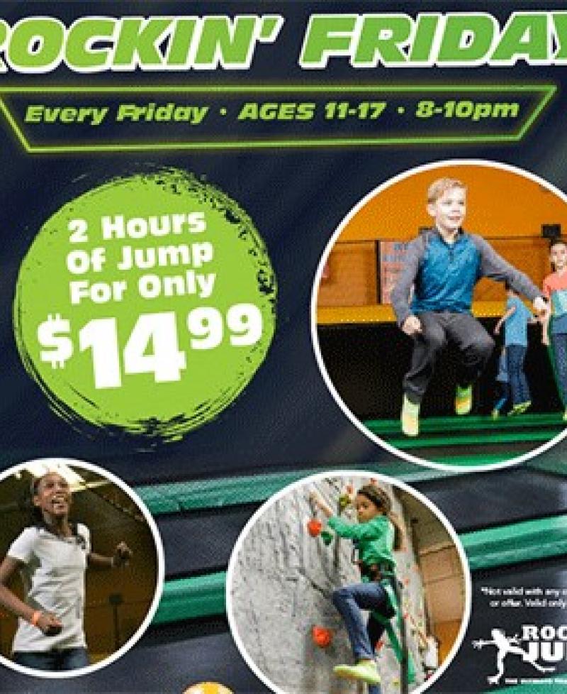 Rockin Friday Towson Trampoline Park Visitmaryland Org