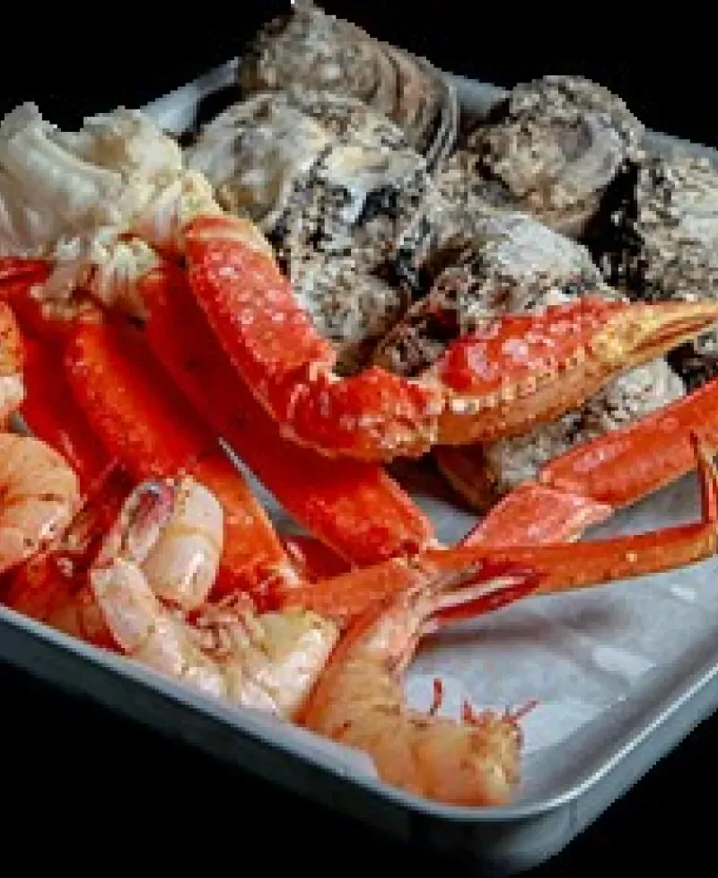 Steamed seafood sampler Photo