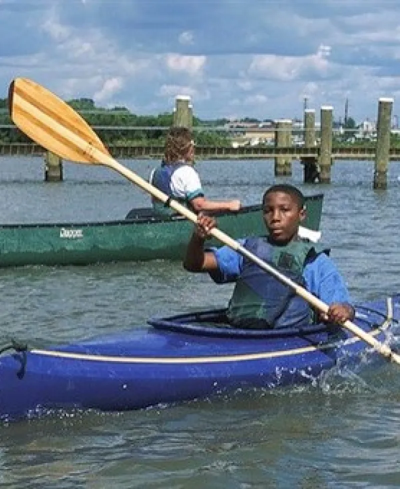 Boy in a kayak Photo