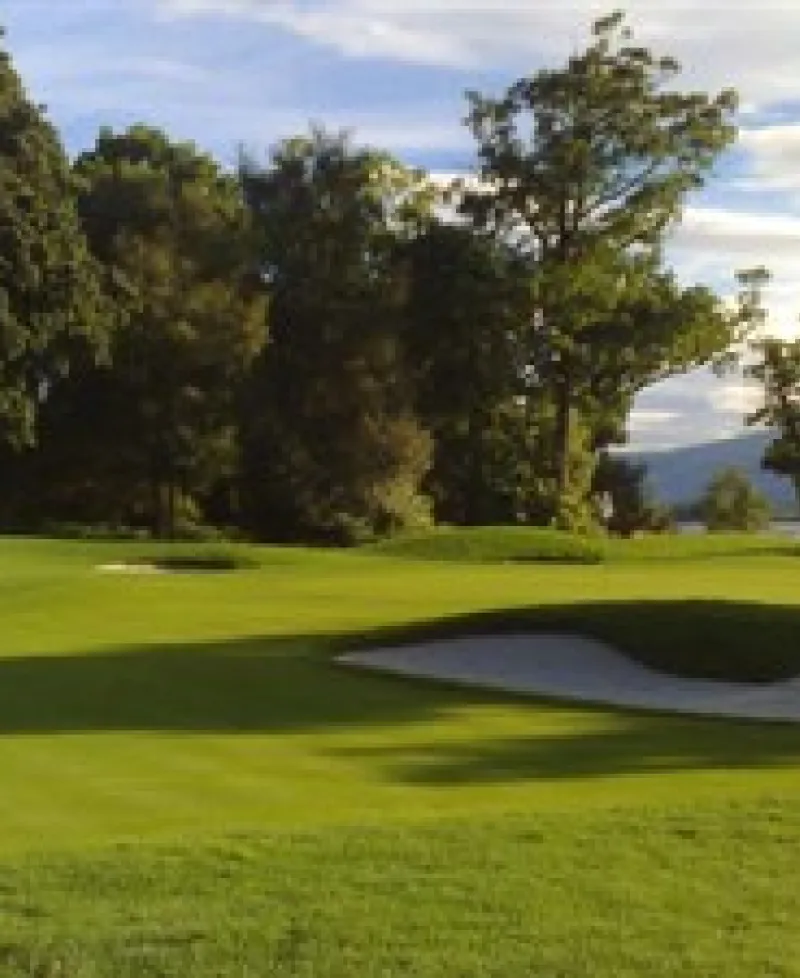 A fairway with sand traps at Greystone Photo